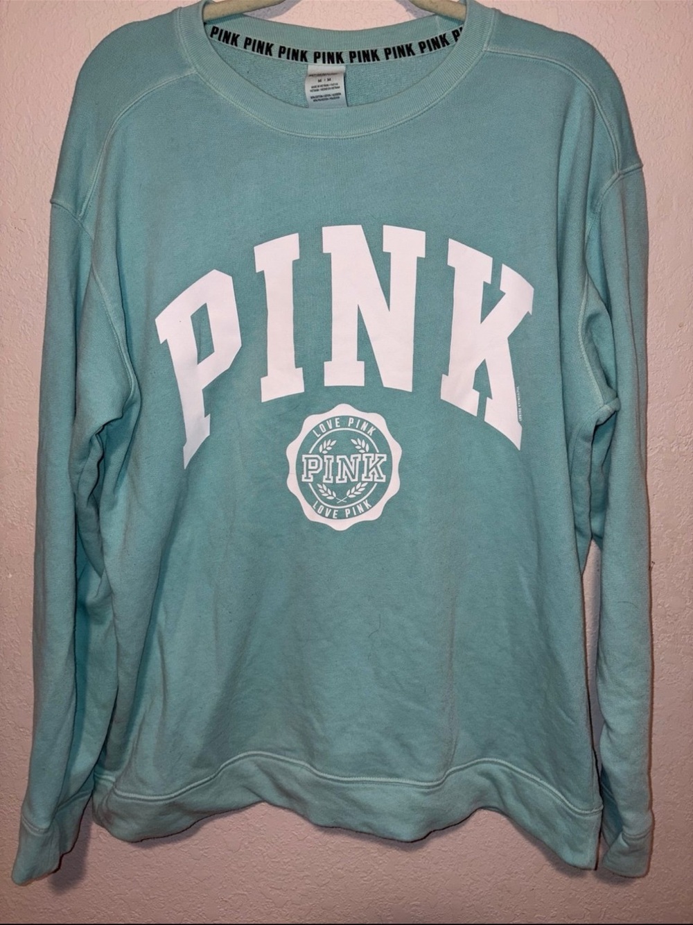 Victoria’s Secret pink 2000 long light  blue sweater